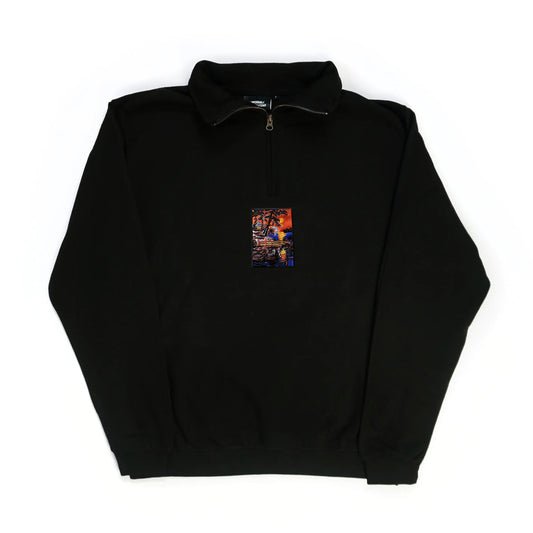 S/S24 'Ocean Bridge Sunset' 1/4 Zip [black]