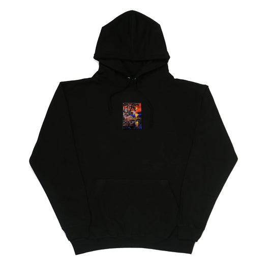 S/S24 Embroidered 'Ocean Bridge Sunset' Pullover [black]