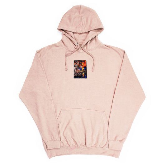 S/S24 Embroidered 'Ocean Bridge Sunset' Pullover [salmon]