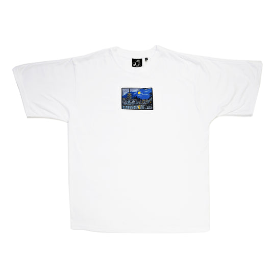 S/S24 Embroidered 'Midnight River Walk' T-Shirt [white]